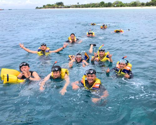 serunya snorkeling di lombok